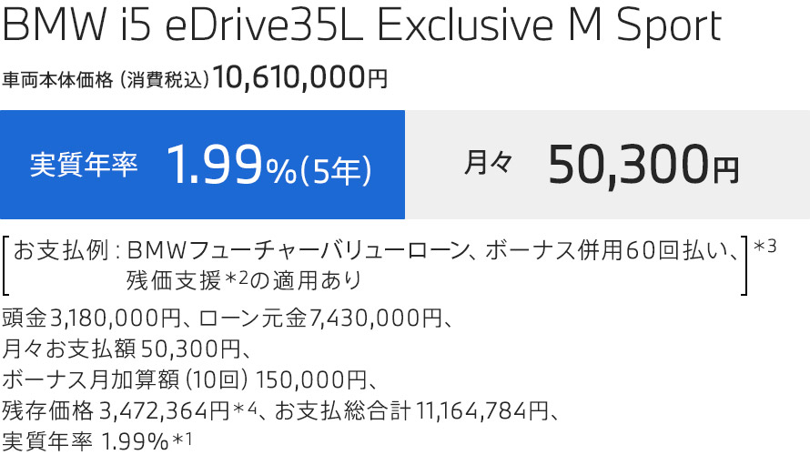 i5 LONG 支払例